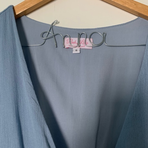 Pink Lily light blue romper - Picture 3 of 3